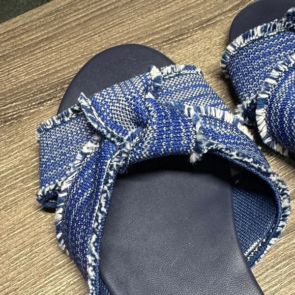 Rothy's Denim Blue Knotted Slide Sandals - Picture 2 of 3